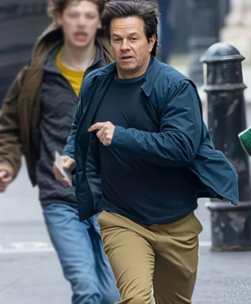 The Family Plan 2 Mark Wahlberg Blue Jacket