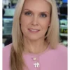 America’s Newsroom 2025 Dana Perino Collarless Cropped Pink Wool Jacket
