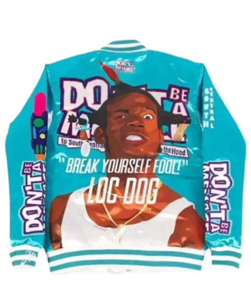 Don’t Be a Menace Blue Satin Varsity Jacket For Men and Women