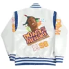 Don’t Be a Menace White Satin Varsity Jacket For Men and Women