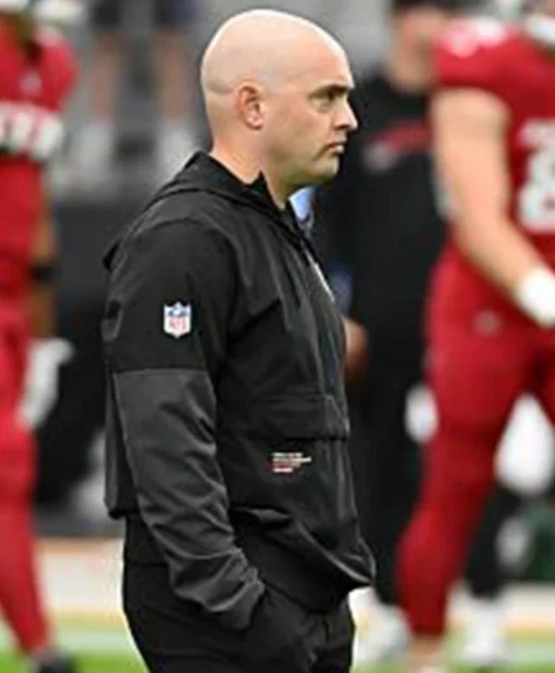 Arizona Cardinals 2025 Coach Drew Petzing Black Sideline Anorak Black Hoodie