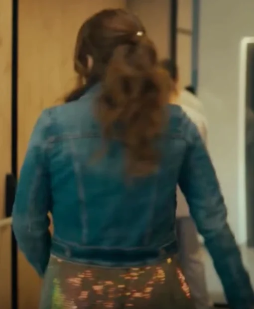 Jackie Diamond TV-Series Frauds 2025 Elizabeth Berrington Blue Denim Jacket