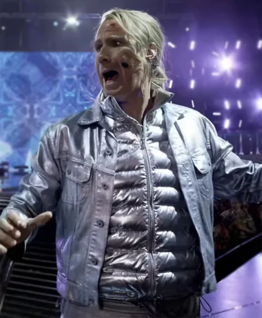 Lars Erickssong Eurovision Song Contest Silver Leather Jacket