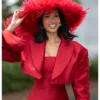 Spring Champion Stakes Day 2025 Evelyn Ellis Red Cropped Blazer