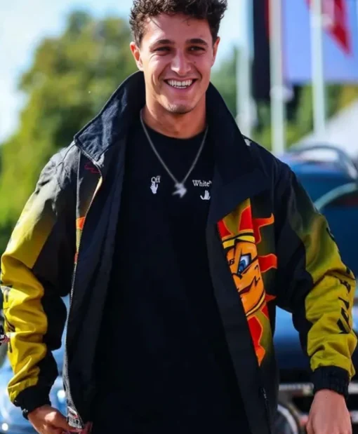 Lando Norris Valentino Rossi Black and Yellow Jacket