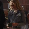 A Royal Montana Christmas 2025 Fiona Gubelmann Fringe Blue Denim Jacket Shop in Sale