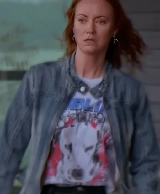 Fiona Vroom Murder in a Small Town S02 Denim Jacket