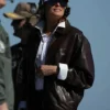 Melania Trump USA First Lady Brown Leather Jacket For Sale