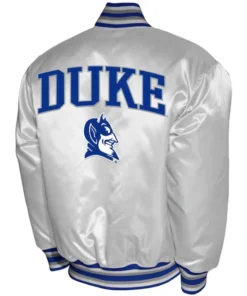 Duke Blue Devils Tide Club White Satin Jacket