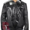 Frank Sheepskin Chinchilla Collar Black Jacket For Men & Women