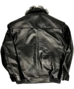 Frank Sheepskin Black Chinchilla Collar Jacket For Men and Women