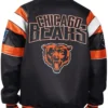 Chicago Bears G-III Full-Zip Black Leather Varsity Jacket