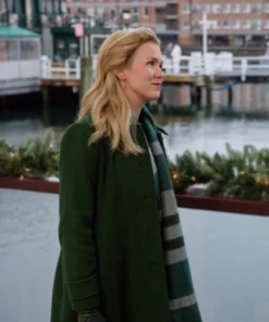 A Newport Christmas Ginna Claire Mason Green Wool Coat