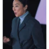 Stella The Morning Show S04 Greta Lee Bak Double-breasted Woven Grey Blazer