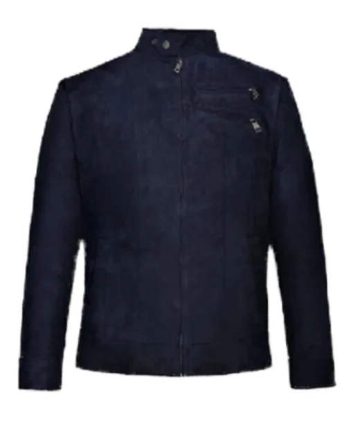 Clayton Danvers TV-Series Bitten S01 Greyston Holt Suede Navy Jacket