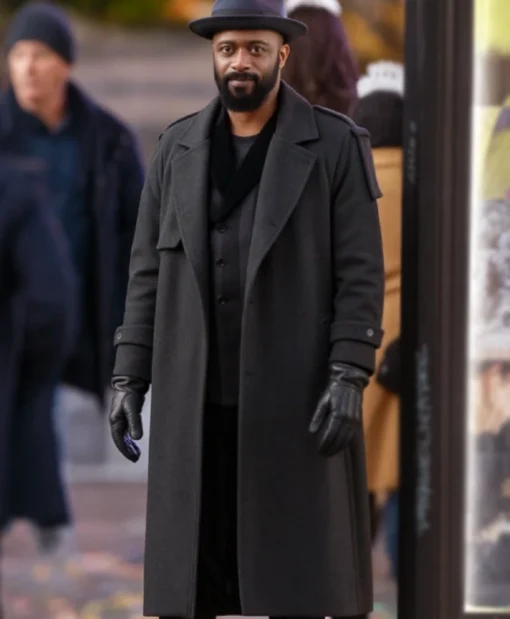 LaKeith Stanfield Play Dirty 2025 Black Trench Coat