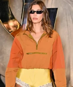 Hailey Bieber Paris Fashion Week Photocall Jacket