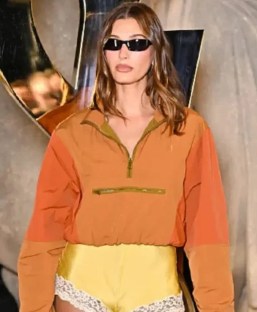 Hailey Bieber Paris Fashion Week Photocall Jacket