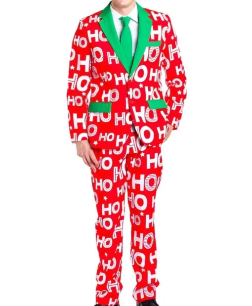 Chris6tmas Ho Ho Holla Printed Red Suit