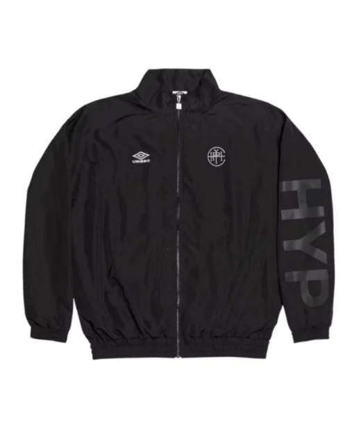 Hypebeast x Umbro 20th Anniversary Spellout Black Zip-Up Track Jacket
