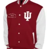 Indiana Hoosiers Full-Snap Fleece Crimson and White Varsity Jacket