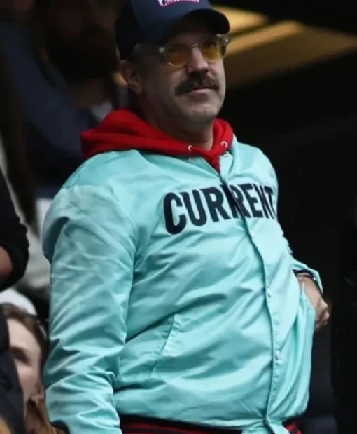 Jason Sudeikis CURRENT Satin Turquoise Jacket