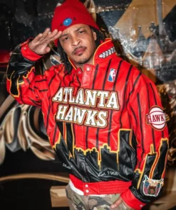 Jeff Hamilton Atlanta Hawks Leather Jacket