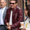 The Late Show With Stephen Colbert Jeremy Renner Leather Jacket