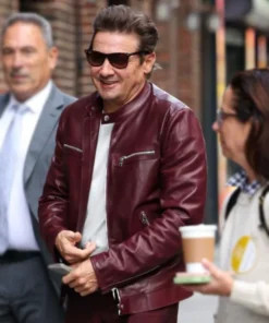 The Late Show With Stephen Colbert Jeremy Renner Leather Jacket
