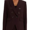 The View Season 28 Joy Behar Double-Breasted Burgundy Blazer