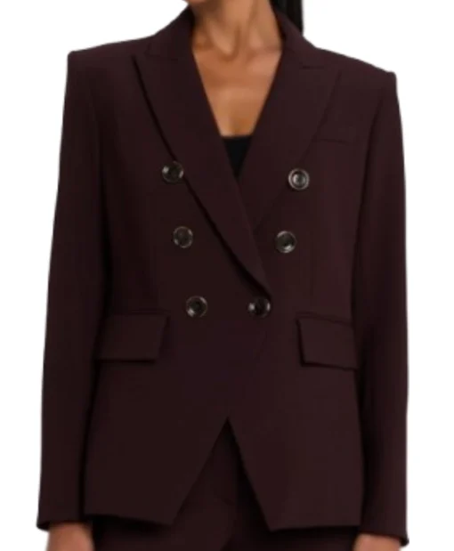 The View Season 28 Joy Behar Double-Breasted Burgundy Blazer
