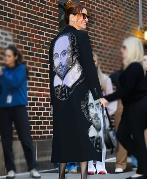 Julia Roberts The Late Show With Stephen Colbert S11 Black Coat