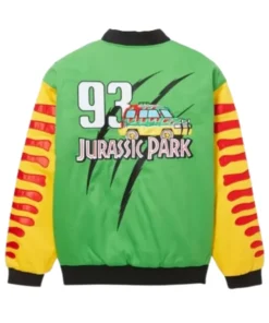 Jurassic Park Jeep Green and Yellow Racing Jacket