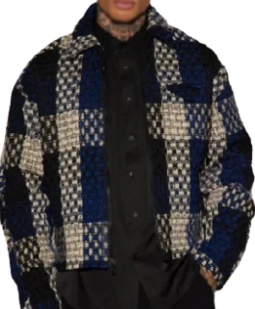 The Voice S28 Kanard Thomas Black and Yellow Plaid Tweed Jacket