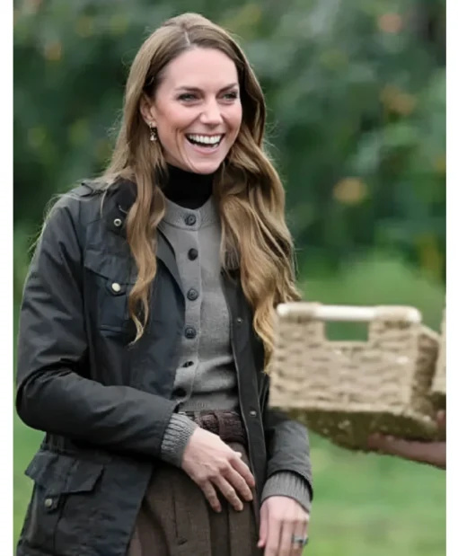 Shop Kate Middleton Long Meadow Cider Visit 2025 Military Jacket