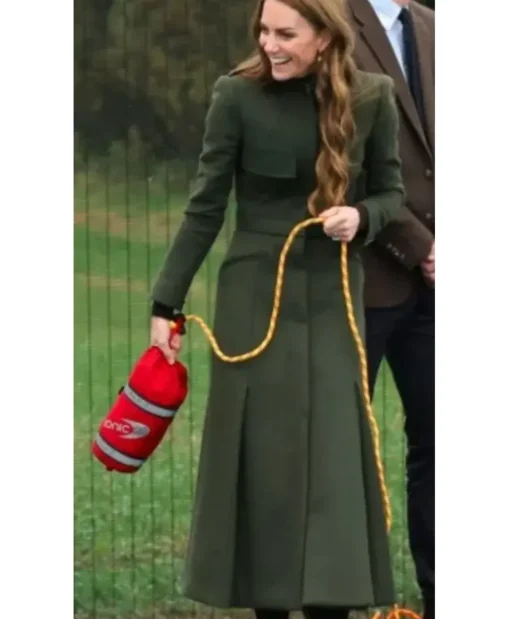 Princess Of Wales Northern Ireland Visit 2025 Kate Middleton Green Long Trench Coat