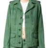 Shop Kathy Griffin Elsbeth S3 Green Button Down Jacket