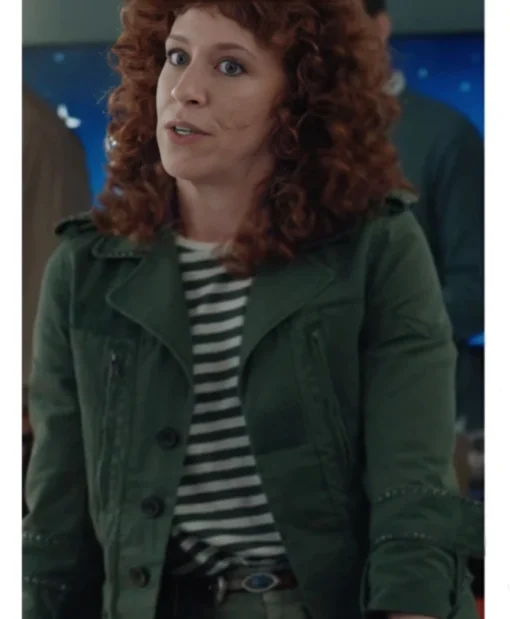 Kathy Griffin Elsbeth S3 Green Button Down Jacket