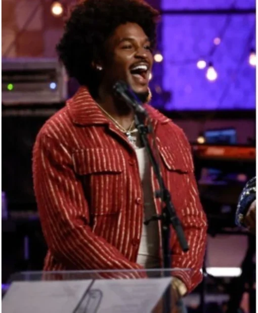 The Voice S28 Kenny Iko Red Stiped Jacket