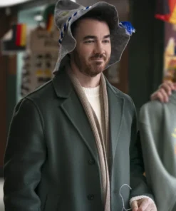 Kevin Jonas A Very Jonas Christmas Movie Green Wool Coat