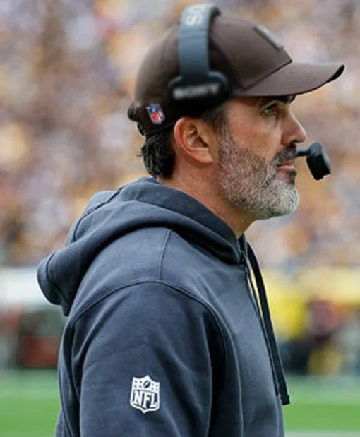 Coach Kevin Stefanski Cleveland Browns Sideline Pullover Black Hoodie Shop Now
