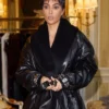 Kim kardashian Black Leather Jacket