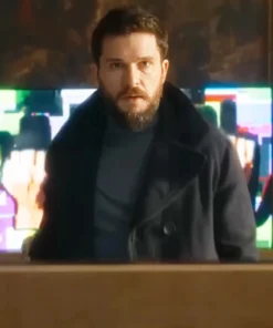 Movie The Family Plan 2 2025 Kit Harington Black Wool Trench Coat