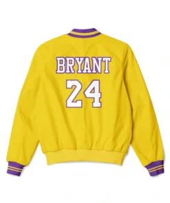 Mens and Womens Kobe Bryant Zip-Up Yellow Bomber Jacket