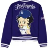 Los Angeles Dodgers x Betty Boop Blue Varsity Jacket