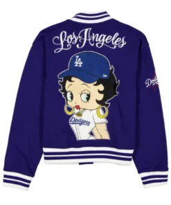 Los Angeles Dodgers x Betty Boop Blue Varsity Jacket