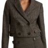 Renee Curr Law and Order SVU S27 Aimé Donna Kelly Cropped Textured Blazer