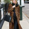 Camille Rowe London Street Style Leopard Printed Coat