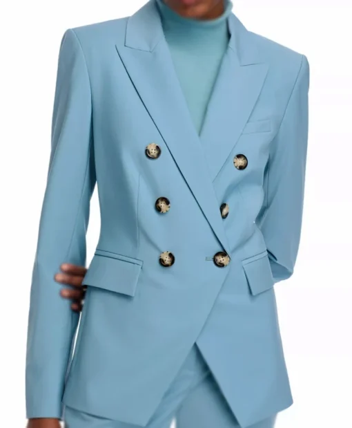 Sofia Salinas Loot S03 Michaela Jaé Rodriguez Double-Breasted Blue Blazer