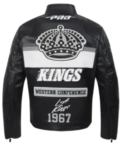 Shop Los Angeles Kings Moto Black Leather Jacket